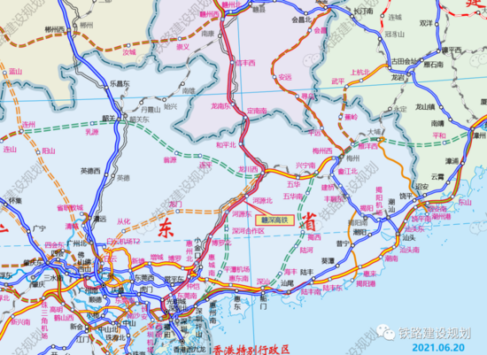 赣深高铁线路走向和设站示意图▼