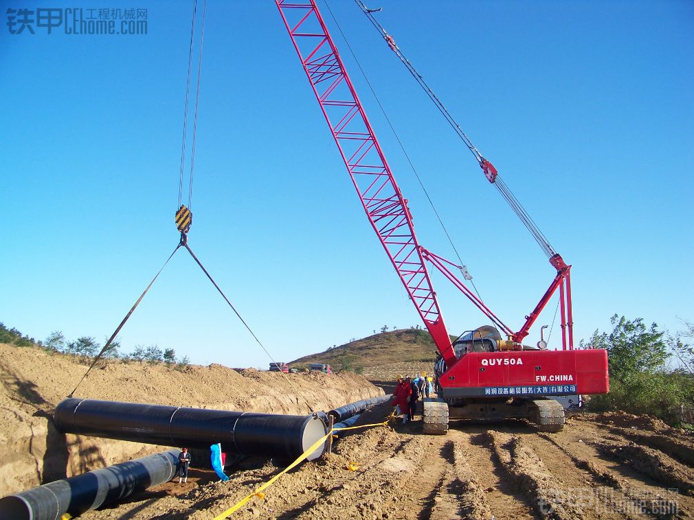 开春了,抚挖QUY50A 下管子!