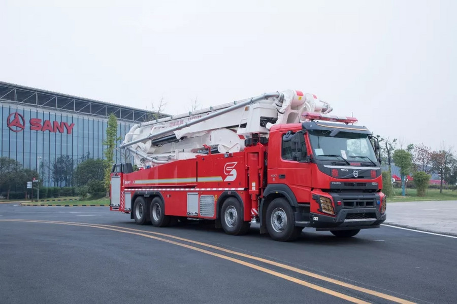 全新一代国六48米大跨度举高喷射消防车