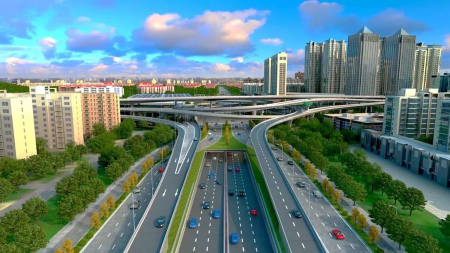 徐州大学路高架快速路图片
