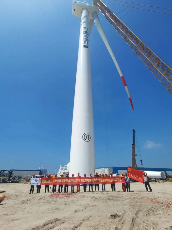 8mw!国内陆上单机容量最大风力发电机组顺利吊装完成