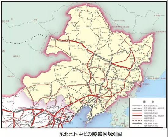 东北铁路规划图最新版图片