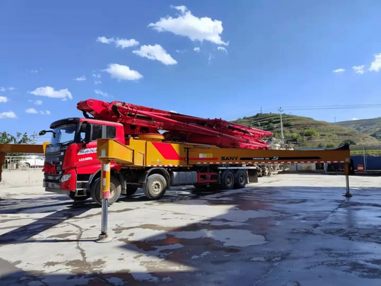 国内首台三一国六s系列62米泵车完美交付!