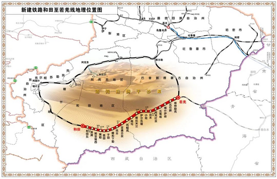 地表最強“套圈”！中國中鐵人用鐵路圈起塔克拉瑪干沙漠  