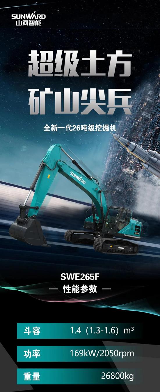 一图读懂高配高效山河智能新一代26吨级挖掘机助您掘胜千里