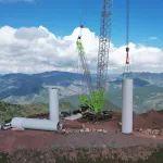 ZCC13000助力凉山州单机容量最大风电场5号风机首节塔筒吊装施工