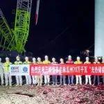 中联重科起重机助力全球首个“双塔一机”热储一体化项目吊装施工