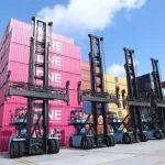 “買堆高機，只選三一” 這個新建堆場一次性購買6臺三一電動堆高機