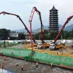 超級工程 | 三一設(shè)備助力青城山青城大橋西岸橋臺完成澆筑！