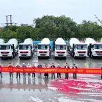 閃耀大灣區(qū)！中聯(lián)重科“凌冠”新能源攪拌車批量交付廣東