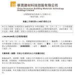 華潤(rùn)建材科技獲10億港元貸款！