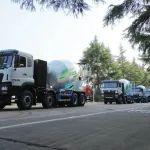 馭風(fēng)而行，中集車輛15臺新能源攪拌車駛?cè)牒保L就荊楚生態(tài)長卷