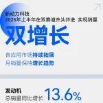 竞速双赛道 新动力科技2025年上半年实现销量双增长
