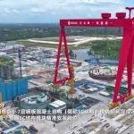国家电投大型核电龙门吊廉江核电站轻松吊装605T结构模块