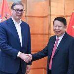 陳景河董事長與武契奇總統(tǒng)在京會談