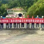【項目動態(tài)】天隴鐵路EPC總承包Ⅰ標(biāo)麻沿大橋首跨現(xiàn)澆梁順利澆筑完成