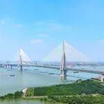 世界最大跨度斜拉橋——常泰長江大橋公路橋通車