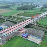 五保一樹|徐民高速單曹段上跨京九鐵路立交橋成功轉(zhuǎn)體