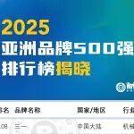 亚洲品牌500强出炉！三一再夺中国工程机械行业第一