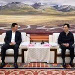 朱广侠拜会拉萨市委书记肖友才