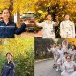 青春的臉+秋葉的美=毛茸茸的暖