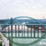 成渝中线高铁简阳沱江特大桥合龙