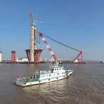 正式進入上部結(jié)構(gòu)施工！杭州灣跨海鐵路橋北航道橋鋼梁開始架設(shè)