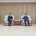 朱可炳與河池市委書記秦春成、市長王軍舉行工作會談