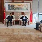 王衛(wèi)中高立平會(huì)見(jiàn)中國(guó)交建客人