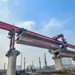 1100T新能源架桥机“图强号”首架成功！刷新纪录