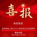 喜報(bào)！星邦智能強(qiáng)勢(shì)躍升，三湘民企百?gòu)?qiáng)排名提升24位