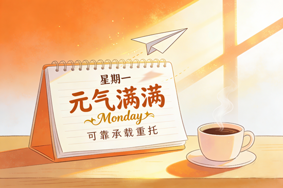 jimeng-2025-12-22-9653-翻開的日歷定格在“星期一”為主視覺，象征七天周期的新起點。 · 視覺氛圍：晨光透_.png