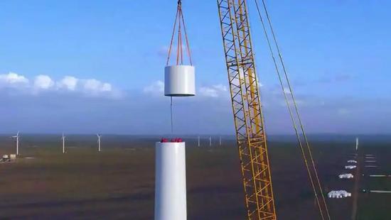 全球最大單體混凝土塔筒風電場，高清航拍，驚艷世界！_騰訊視頻