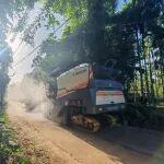 工地報(bào)告 | 水泥路上的“繡花功”：維特根 W 195 P 在海南久溫塘冷泉“拉毛煥膚”