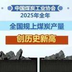 2025年全國煤炭產(chǎn)量48.3億噸 創(chuàng)新高丨2025年全國煤炭采選業(yè)實(shí)現(xiàn)營業(yè)收入26088.6億元 同比下降17.8%