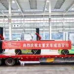 列隊(duì)出征！太重新能源叉車成功交付