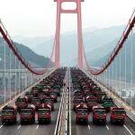 百臺紅巖重卡助力復(fù)興長江大橋完成荷載試驗