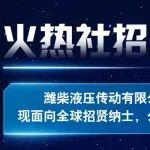 濰柴液壓全球社招，高薪崗位等你來！