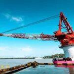 GENMA向浙江滿洋交付一臺基座式海洋起重機，助力水上打撈作業(yè)