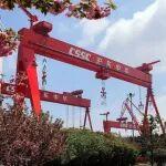 中船九院承制的滬東中華1600噸門式起重機正式啟用