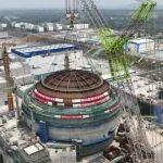 中聯(lián)重科4000噸履帶起重機助力海南昌江核電4號機組外穹頂精準吊裝