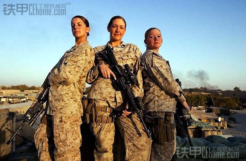 高清组图：驻阿美军女兵的战斗生活