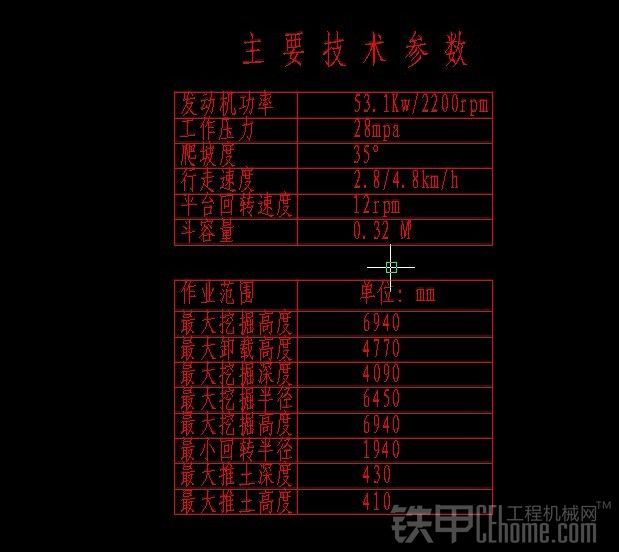 一套液压挖掘机图纸转让