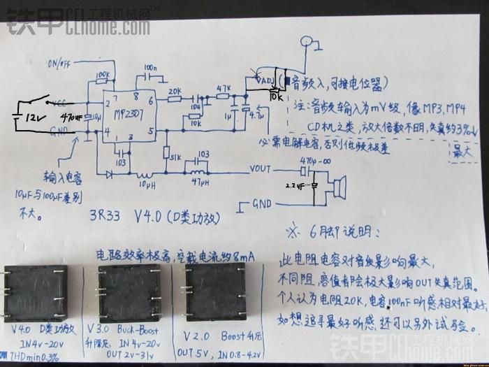 机手也中电子毒之，自制白菜功放