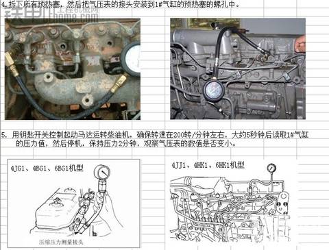 五十铃发动机，气缸压力的检测方法！！！