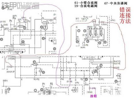 沃爾沃EC210B單獨動作大臂，小臂慢，雙泵不合流