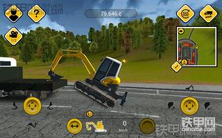 小挖機(jī)輕松上Man板車
