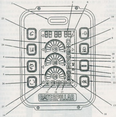 卡特312b仪表按键图解图片