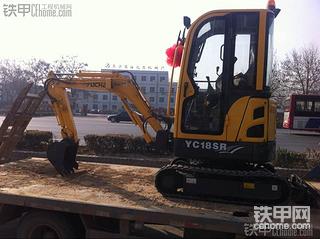 河北地区首台YC18SR无尾型挖掘机顺利交机