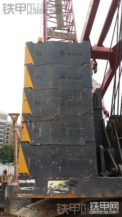 三一SCC2000履帶吊機 工地起吊鋼筋網片雜圖